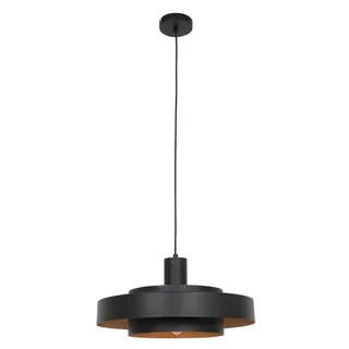 Hanglamp Flinter | 1 lichts | zwart | metaal / glas | Ø 50 cm | in hoogte verstelbaar tot 165 cm von Anne Light & Home – Produktfoto 3 von 3