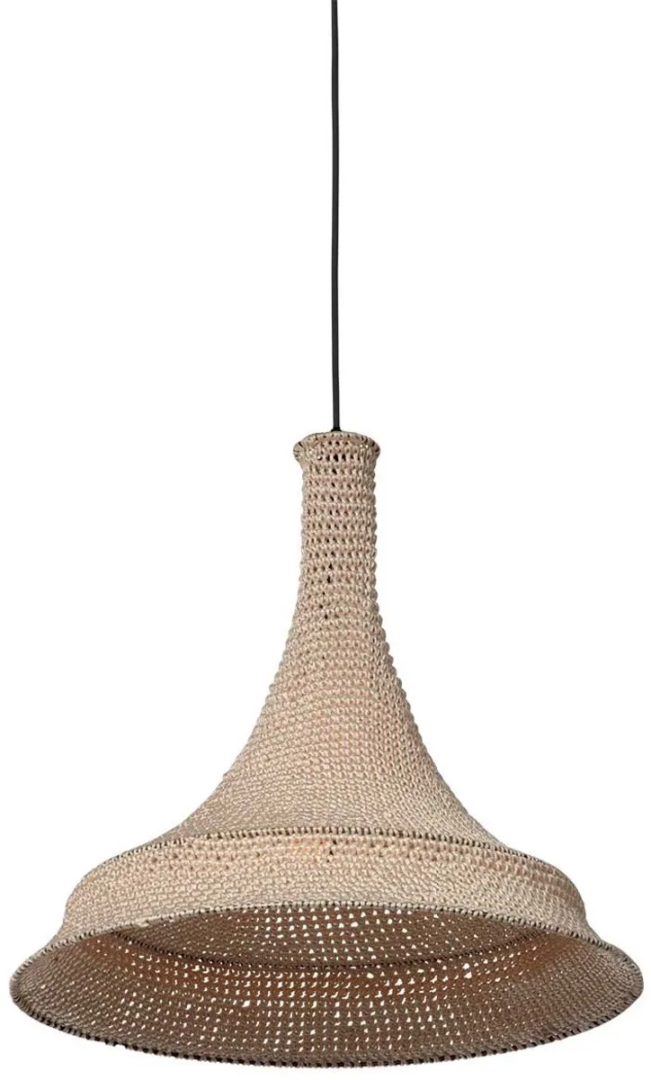 hanglamp - Marrakesch - touw - Ø 50cm - E27 - 3394CR de Anne Light & Home en Crème – photo produit