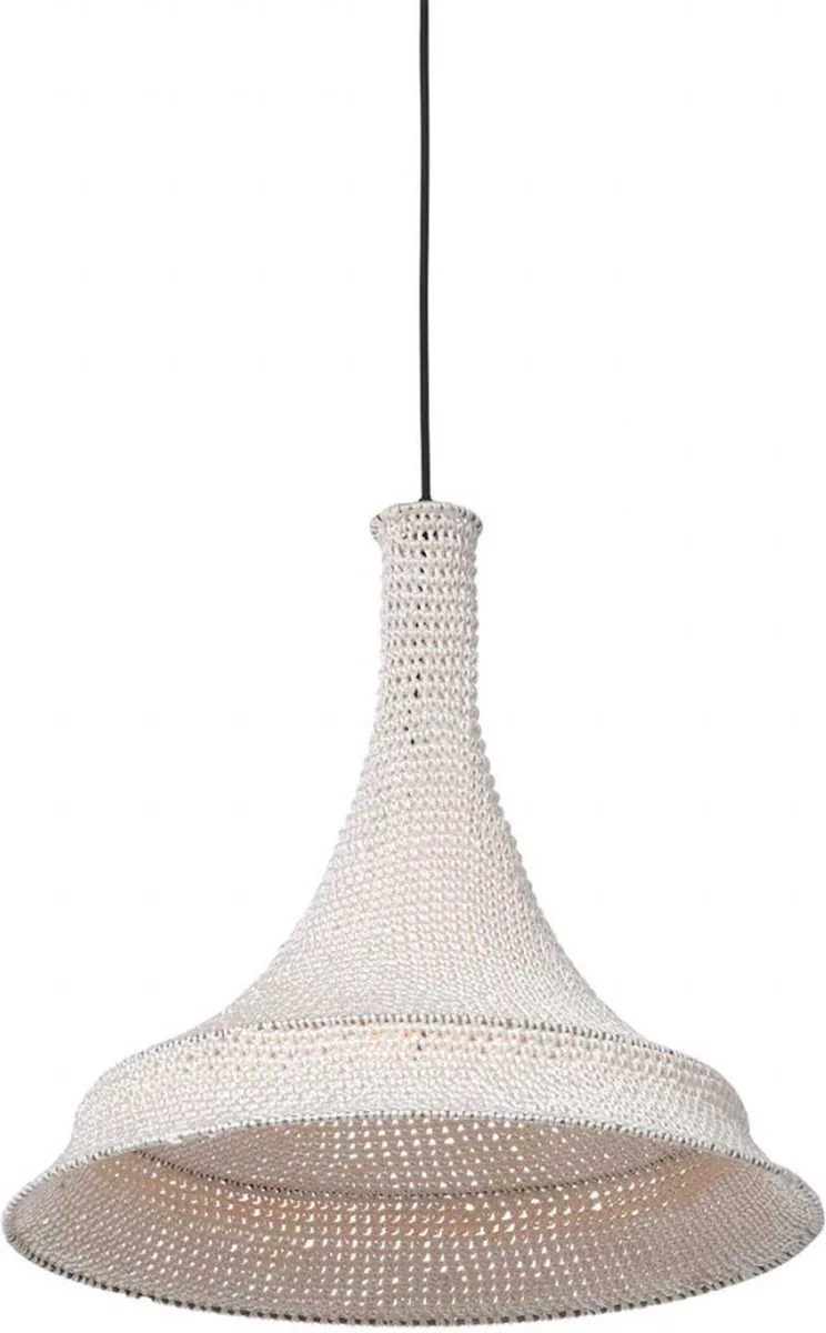 hanglamp - Marrakesch - touw - Ø 50cm - E27 - 3394W de Anne Light & Home en Blanc – photo produit