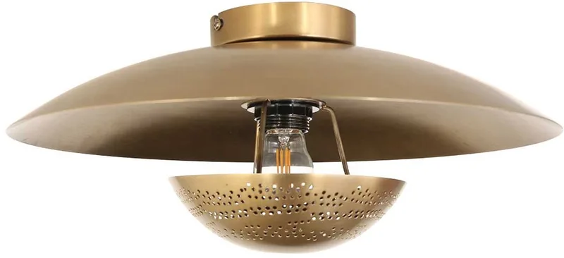 Plafonniere - Brass - kunststof metaal - Ø 42cm - E27 - 3681BR - Anne Lighting fra Anne Light & Home i Bronze – produktbillede