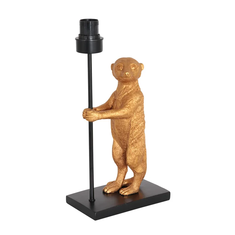 Tafellamp Animaux 1 lichts | mat zwart & blauw met gouden details | 20x12x40,5 cm | E27 fitting von Anne Light & Home – Produktfoto 1 von 3