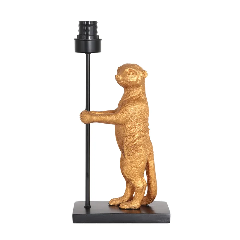 Tafellamp Animaux 1 lichts | mat zwart & blauw met gouden details | 20x12x40,5 cm | E27 fitting von Anne Light & Home – Produktfoto 2 von 3