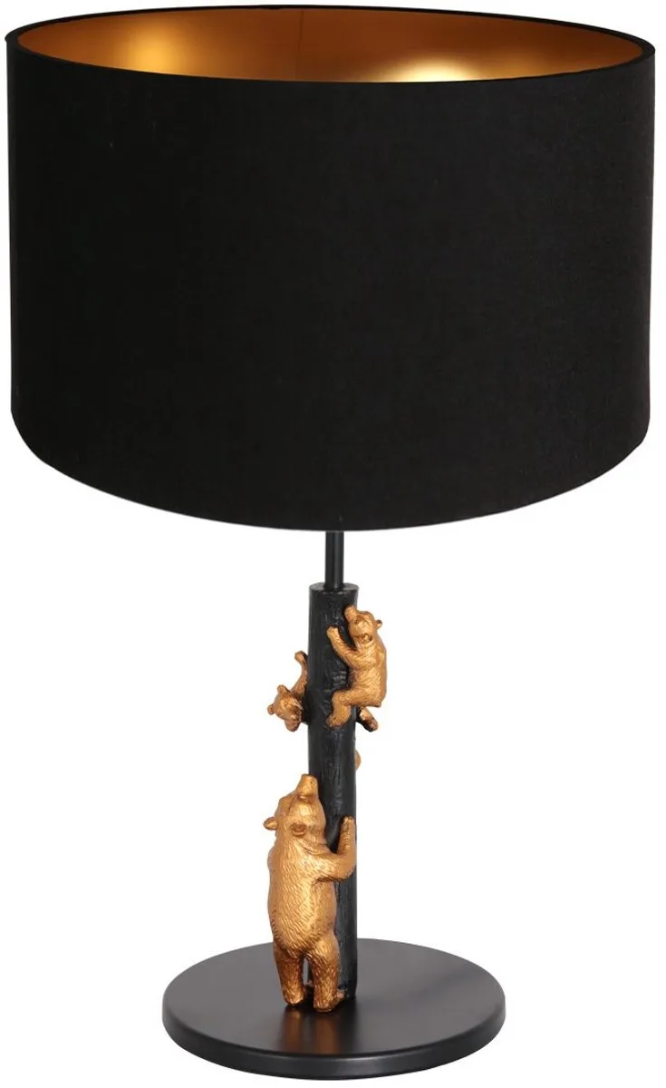 tafellamp Animaux - metaal - 20 cm - E27 fitting - 7203ZW von Anne Light & Home in Schwarz – Produktfoto