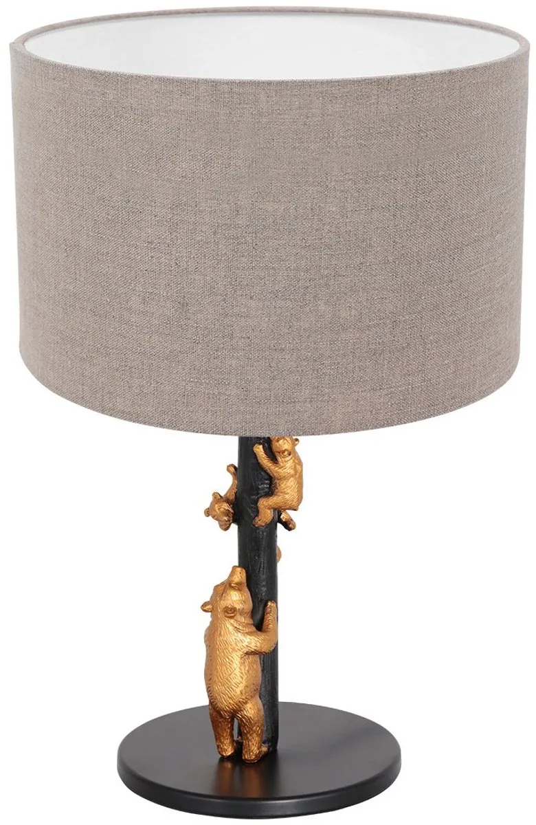 tafellamp Animaux - metaal - 20 cm - E27 fitting - 8231ZW fra Anne Light & Home i Sort – produktbillede