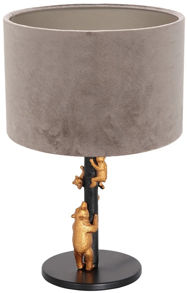 tafellamp Animaux - metaal - 20 cm - E27 fitting - 8234ZW von Anne Light & Home in Schwarz – Produktfoto