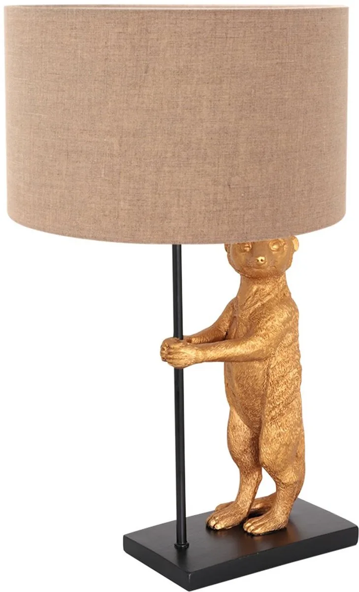 tafellamp Animaux - metaal - 30 cm - E27 fitting - 8224ZW fra Anne Light & Home i Sort – produktbillede