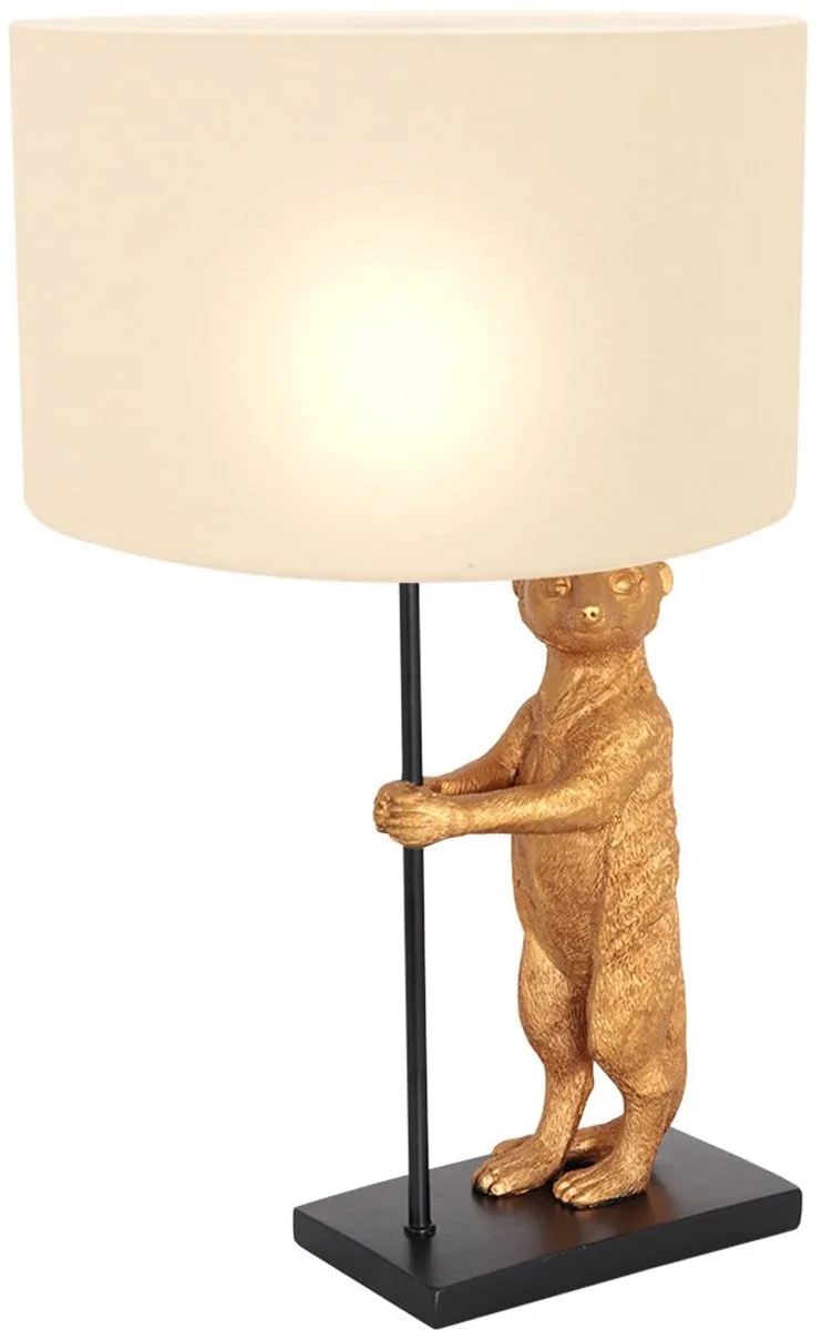 tafellamp Animaux - metaal - 30 cm - E27 fitting - 8225ZW von Anne Light & Home in Schwarz – Produktfoto