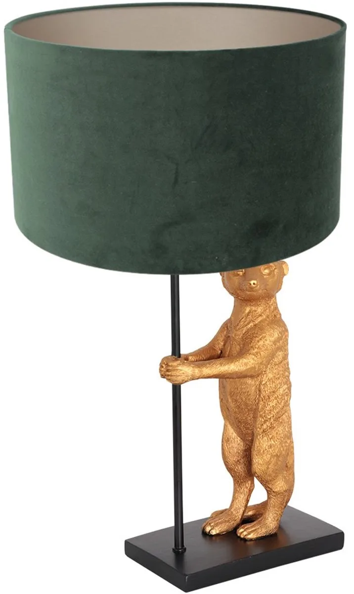 tafellamp Animaux - metaal - 30 cm - E27 fitting - 8226ZW von Anne Light & Home in Schwarz – Produktfoto