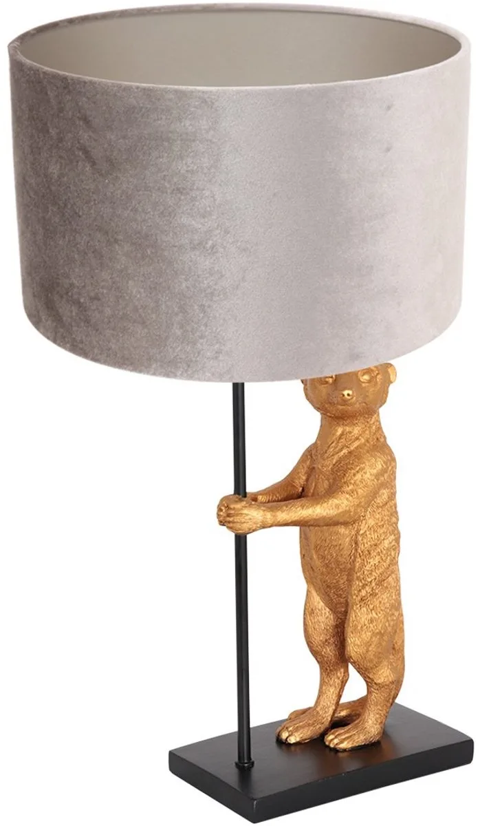 tafellamp Animaux - metaal - 30 cm - E27 fitting - 8227ZW von Anne Light & Home in Schwarz – Produktfoto