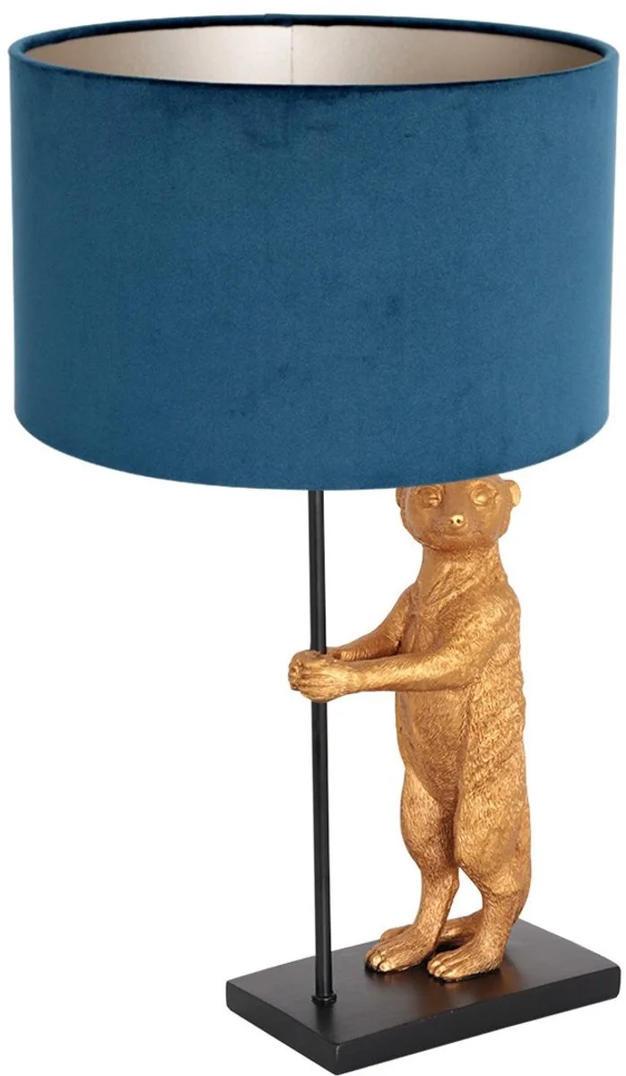 tafellamp Animaux - metaal - 30 cm - E27 fitting - 8229ZW von Anne Light & Home in Schwarz – Produktfoto