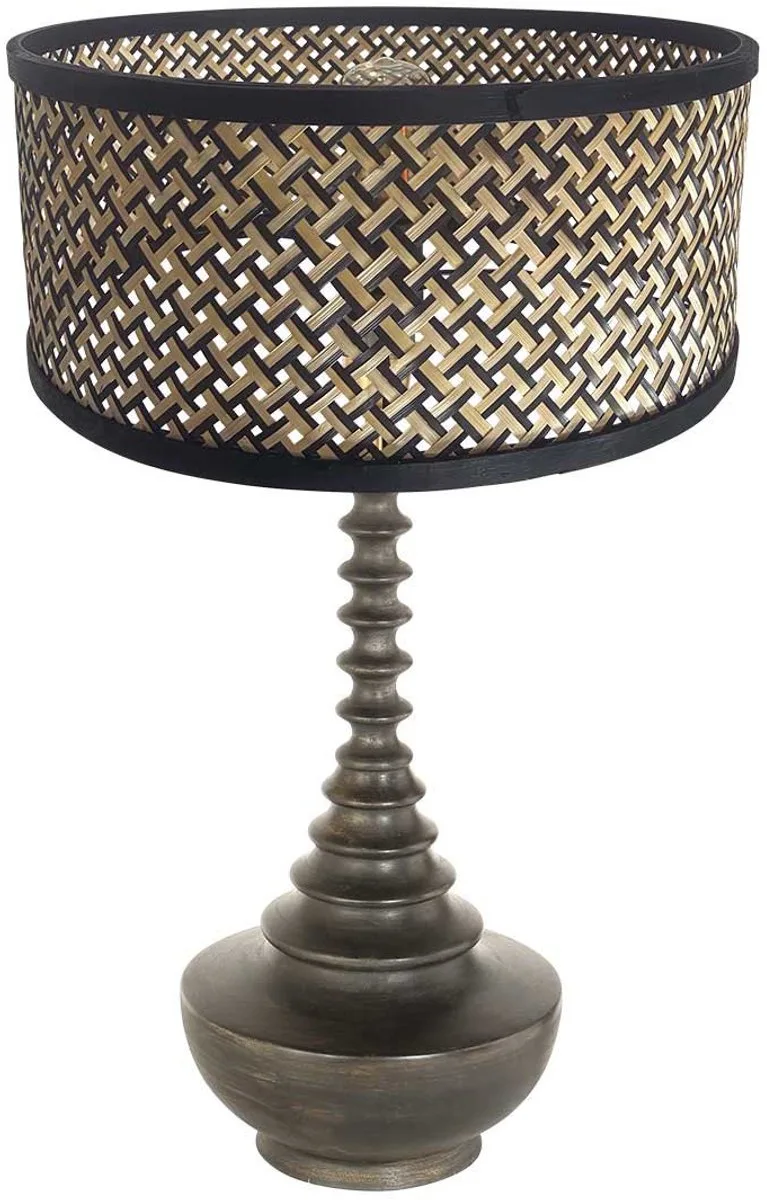 tafellamp Bois - hout - 40 cm - E27 fitting - 3756ZW fra Anne Light & Home i Sort – produktbillede