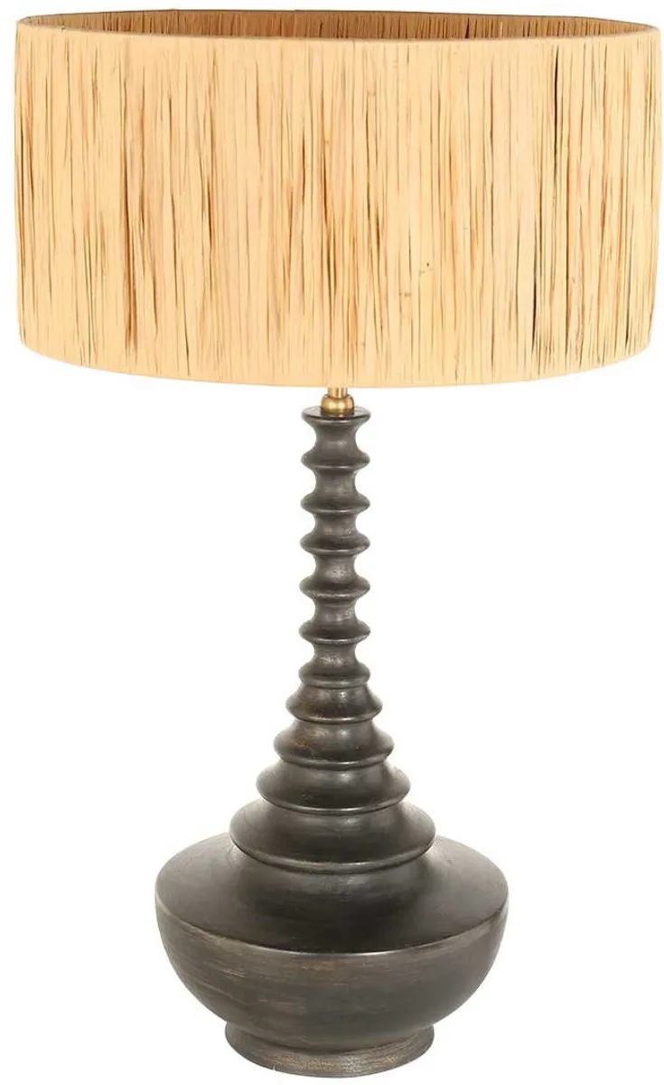 tafellamp Bois - hout - 40 cm - E27 fitting - 3757ZW fra Anne Light & Home i Sort – produktbillede