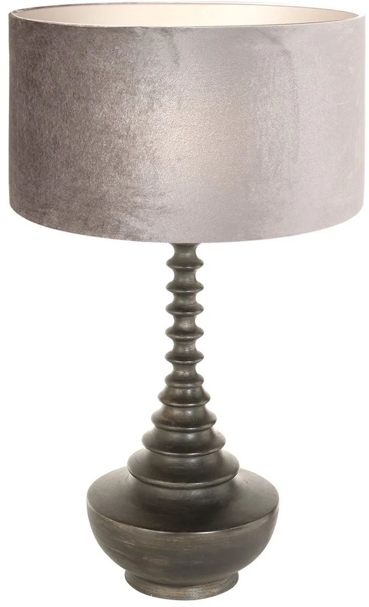 tafellamp Bois - hout - 40 cm - E27 fitting - 3758ZW de Anne Light & Home en Noir – photo produit
