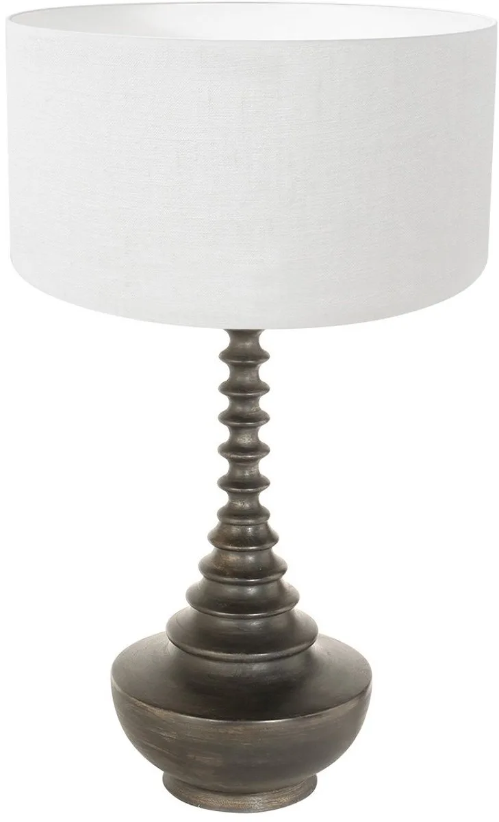 tafellamp Bois - hout - 40 cm - E27 fitting - 3760ZW de Anne Light & Home en Noir – photo produit