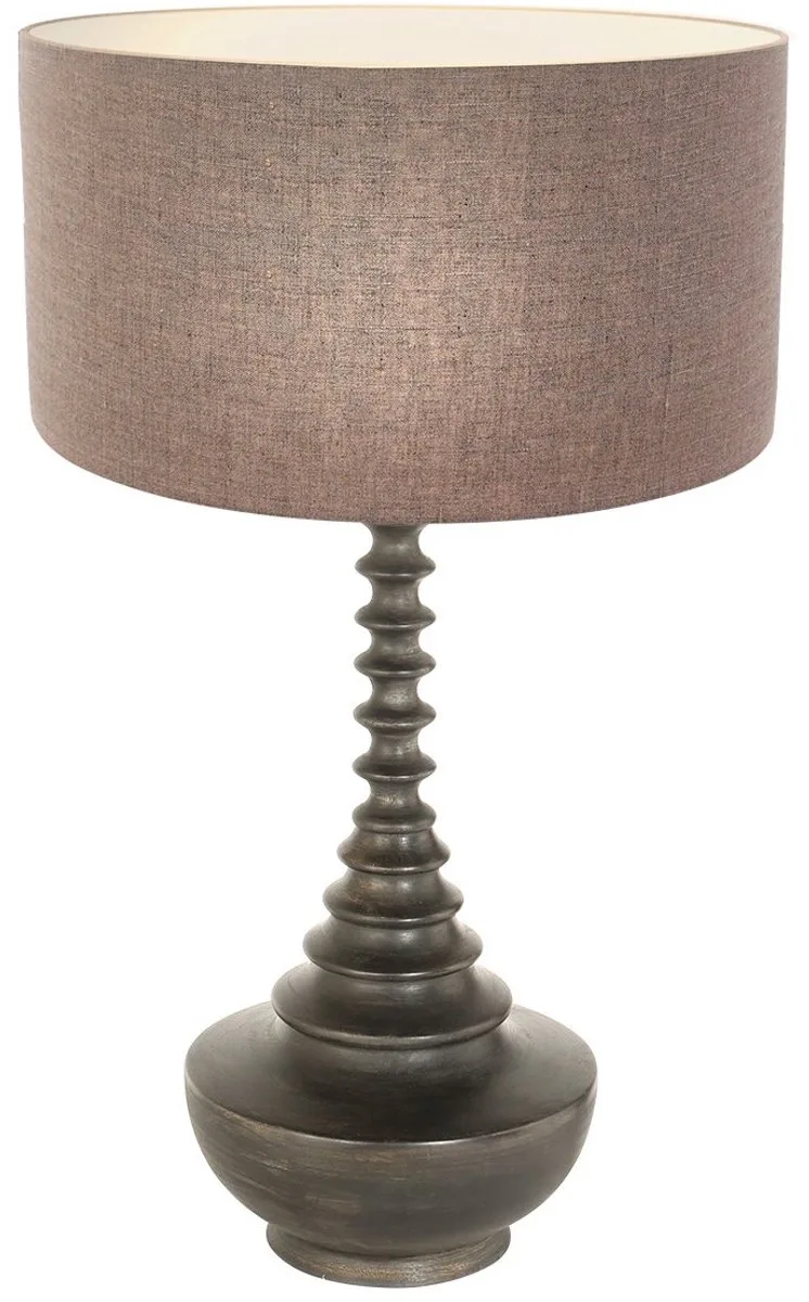 tafellamp Bois - hout - 40 cm - E27 fitting - 3761ZW de Anne Light & Home en Noir – photo produit