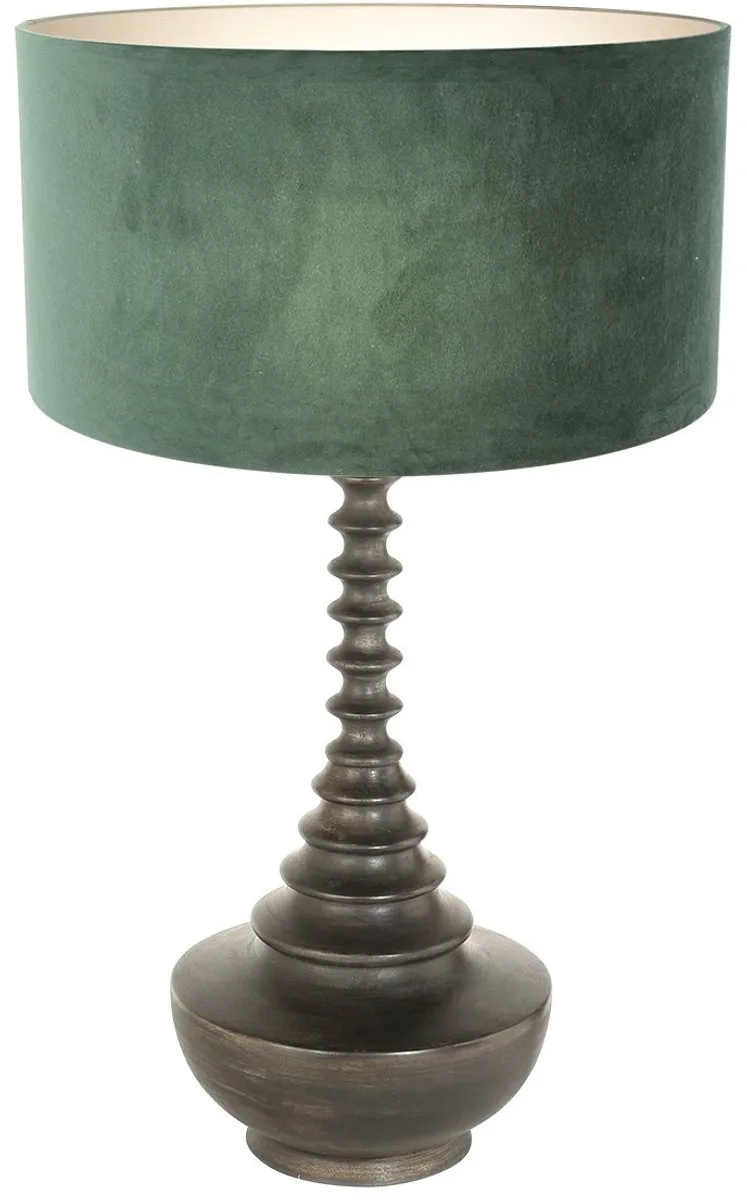 tafellamp Bois - hout - 40 cm - E27 fitting - 3762ZW by Anne Light & Home in Black – product photo