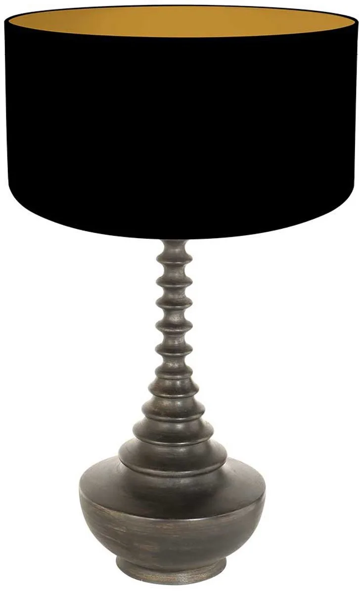tafellamp Bois - hout - 40 cm - E27 fitting - 3974ZW de Anne Light & Home en Noir – photo produit