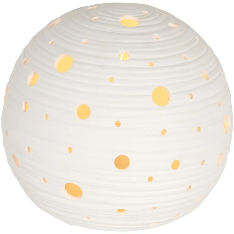 tafellamp Jazz - keramiek - 20 cm - E14 fitting - 3110W von Anne Light & Home in Weiß – Produktfoto