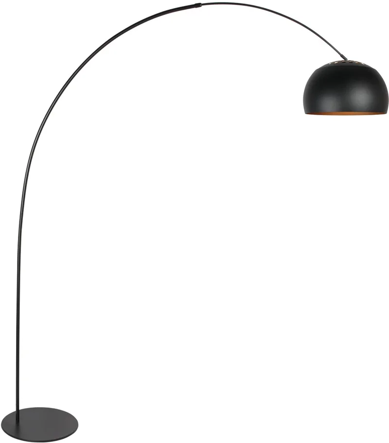 Vloerlamp - Curve - metaal - booglamp - E27 - 4912ZW - Anne Lighting by Anne Light & Home in Black – product photo