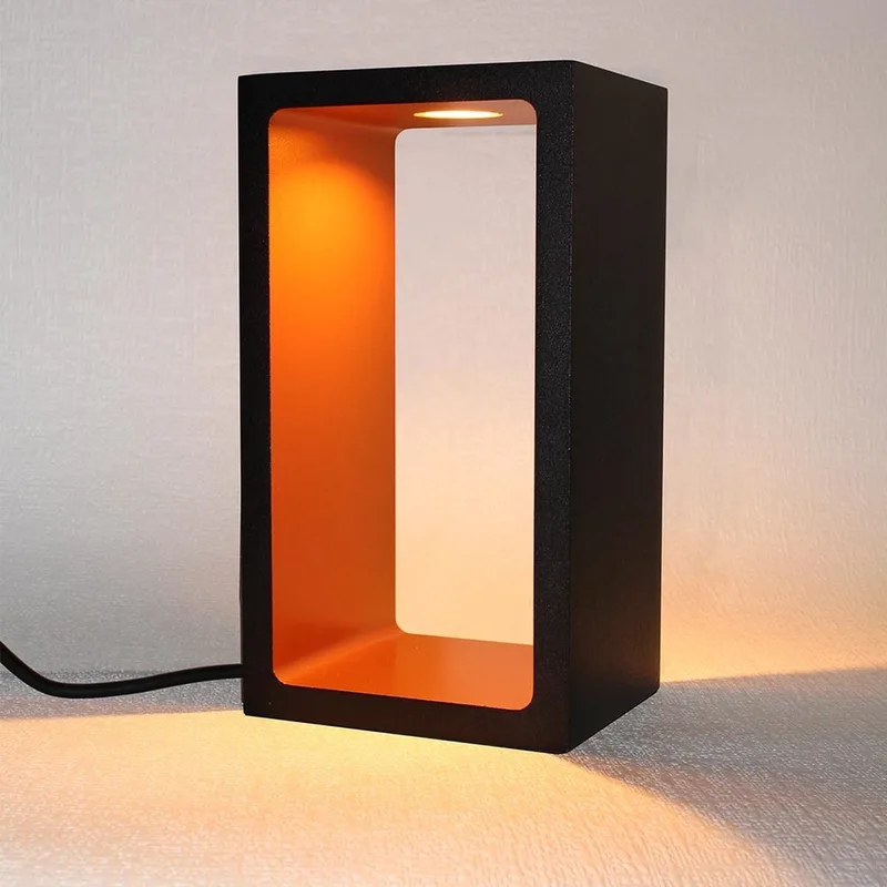 Corridor LED tafellamp zwart/mat koper 660lm touchdimmer - Modern de Artdelight en Noir, Or – photo produit