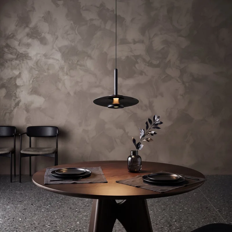 Hanglamp Madison 1 lichts Ø 22 cm comfortlift van Artdelight in Zwart – productfoto