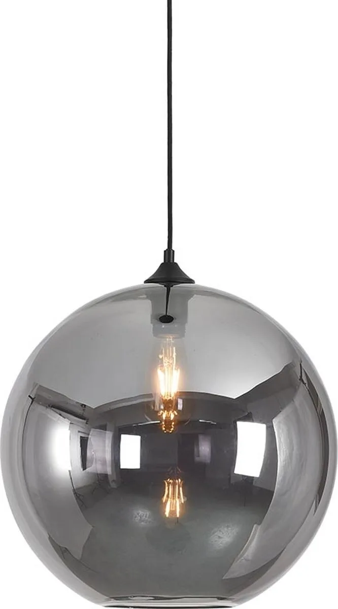 Hanglamp Marino Ø 40 cm rook glas de Artdelight en Noir – photo produit