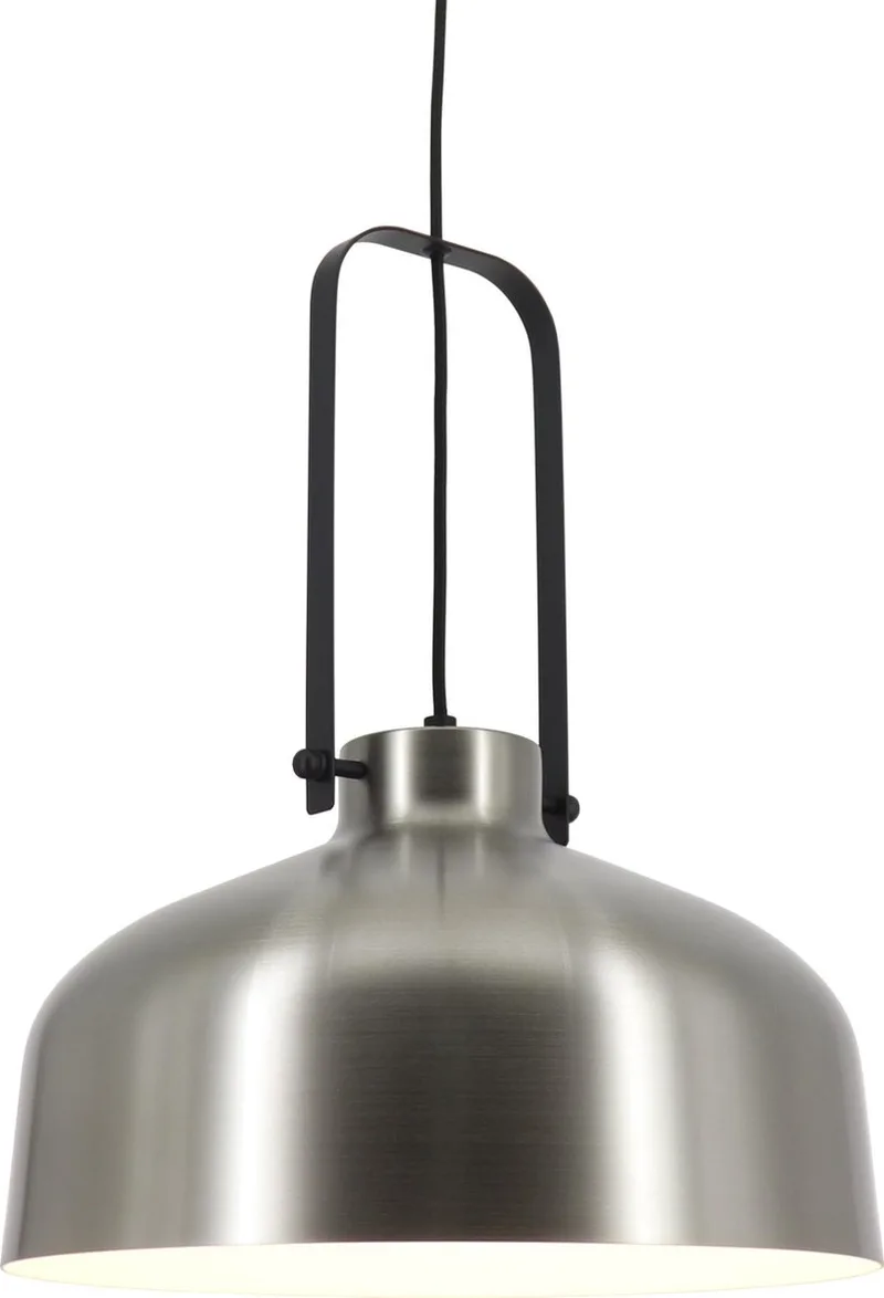 Hanglamp Mendoza - Mat Staal / Zwart - E27 - IP20 - Dimbaar van Artdelight in Mat Staal, Zwart – productfoto