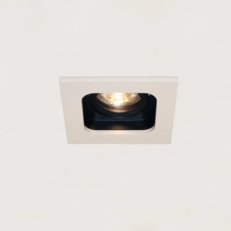 Inbouwspot Moggio 1 lichts GU10 wit zwart van Artdelight in Wit, Zwart – productfoto
