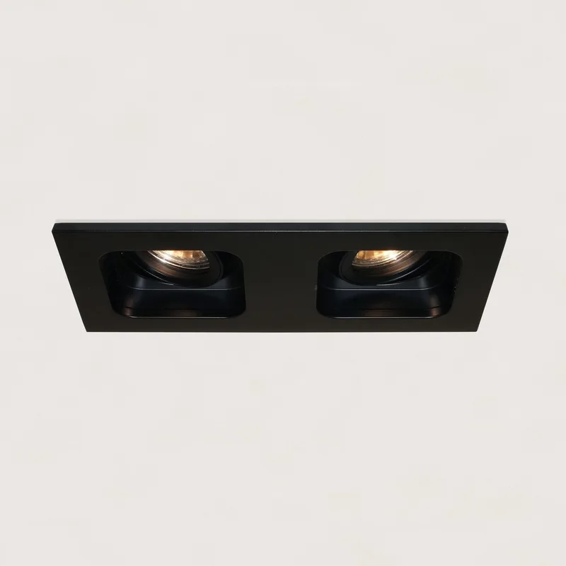 Inbouwspot Moggio 2 lichts GU10 fra Artdelight i Sort – produktbillede