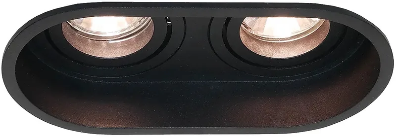 Inbouwspot Rex 2 lichts ovaal de Artdelight en Noir – photo produit