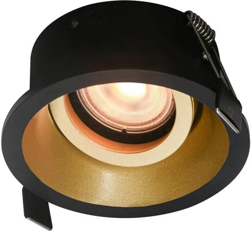 Inbouwspot Roura Zwart-Goud GU10 Rond 1 Lichts fra Artdelight i Zwart – Goud – produktbillede