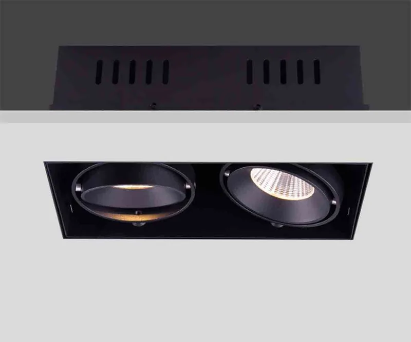 Inbouwspot Trofa 2 lichts GU10 Trimless zwart von Artdelight – Produktfoto