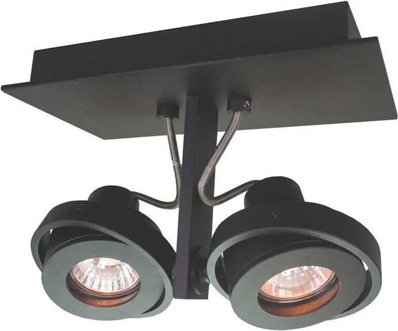 Meist Spot 2 lichts excl. GU10 lichtbron - Modern fra Artdelight i Sort – produktbillede