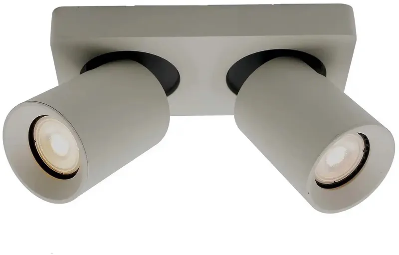 Moderne Opbouwspots GU10 Megano 2 Lichtpunten Rechthoek Metaal Slaapkamer Gang/Hal Keuken Dimbaar van Artdelight in Grijs – productfoto