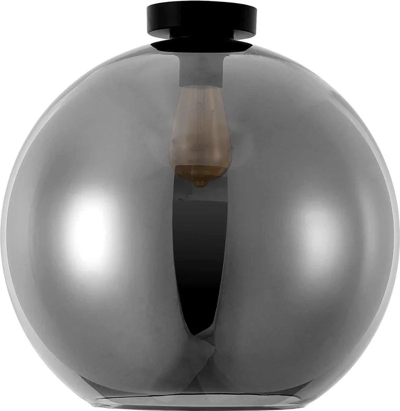 Plafondlamp Marino Ø 40 cm rook glas de Artdelight en Noir – photo produit