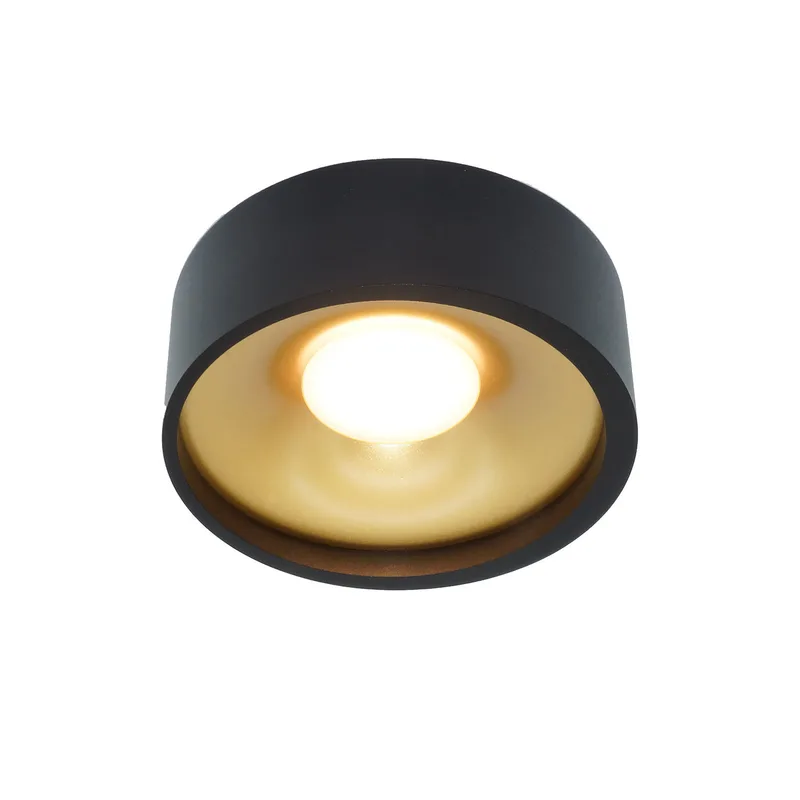 Plafondlamp Orlando Ø 14 cm zwart goud de Artdelight – photo produit