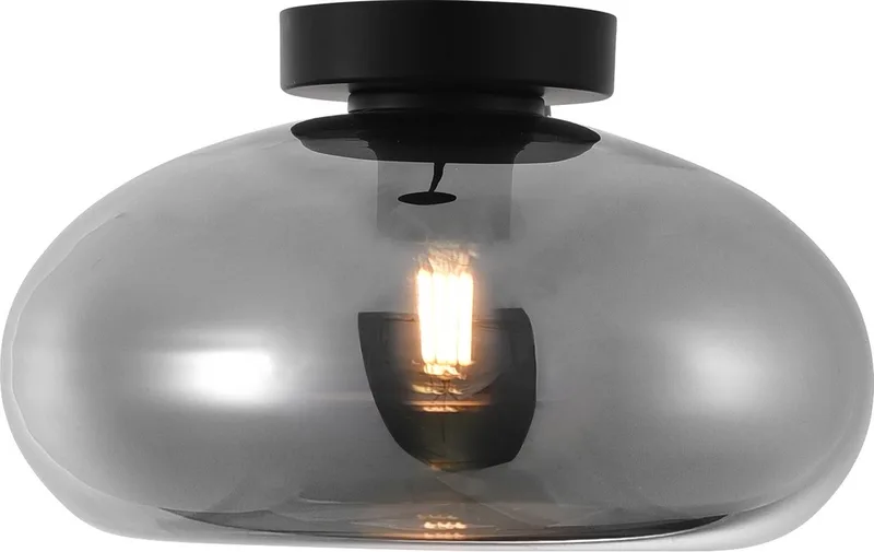 Plafondlamp Paradise Ø 28 cm rook glas fra Artdelight i Sort – produktbillede