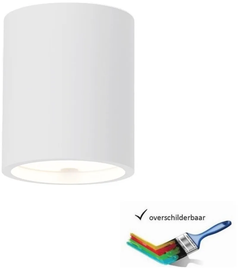 Plafondlamp Toulouse glad Ø 11 cm gips fra Artdelight i Hvid – produktbillede