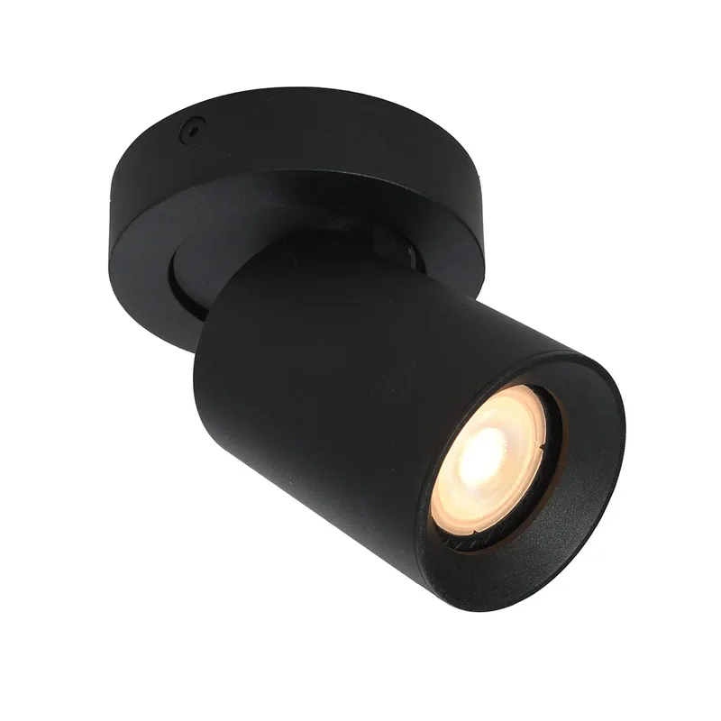 Spot Megano 1 lichts rond zwart by Artdelight – product photo