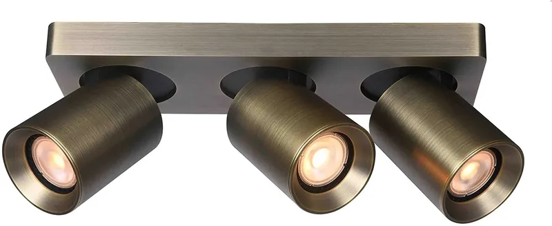 Spot Megano 3 lichts balk antiek de Artdelight en Bronze – photo produit