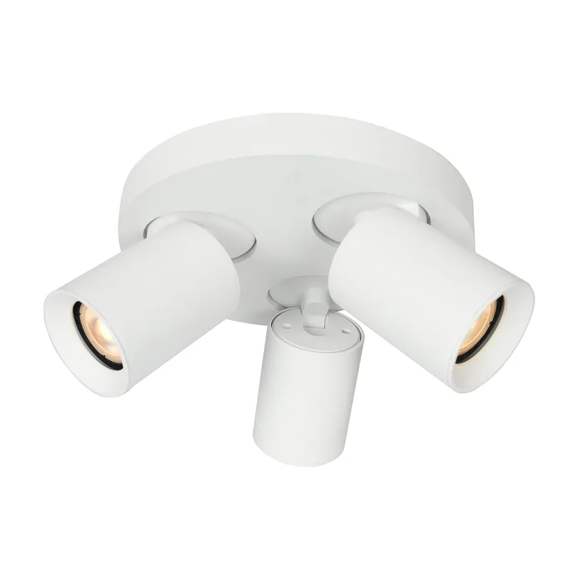 Spot Megano 3 lichts Ø 22 cm wit de Artdelight – photo produit