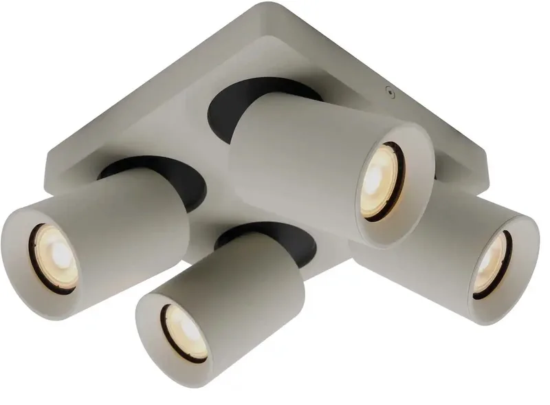 Spot Megano 4 lichts vierkant zijdegrijs de Artdelight en Gris – photo produit