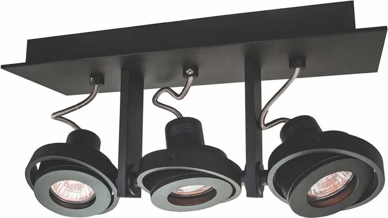 Spot Meist 3 lichts de Artdelight en Noir – photo produit