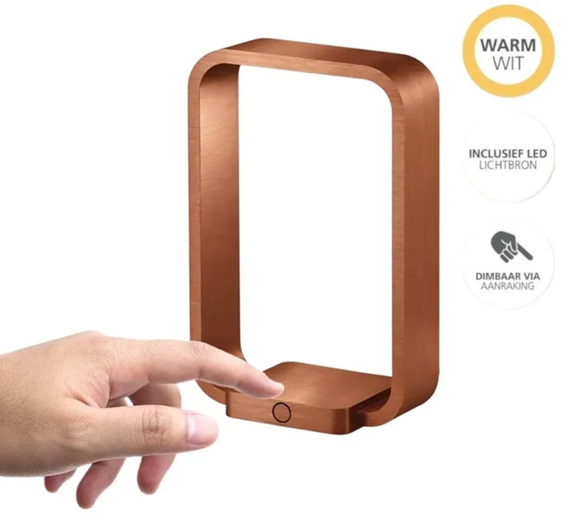 Tafellamp Modesto H 20 cm koper von Artdelight in Bronze – Produktfoto