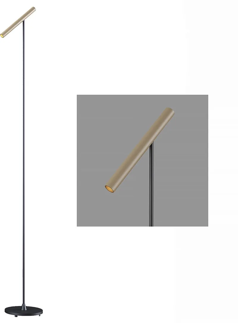 Vloerlamp Kansas H 140 cm touch dimmer zwart champagne de Artdelight en Noir, Champagne – photo produit