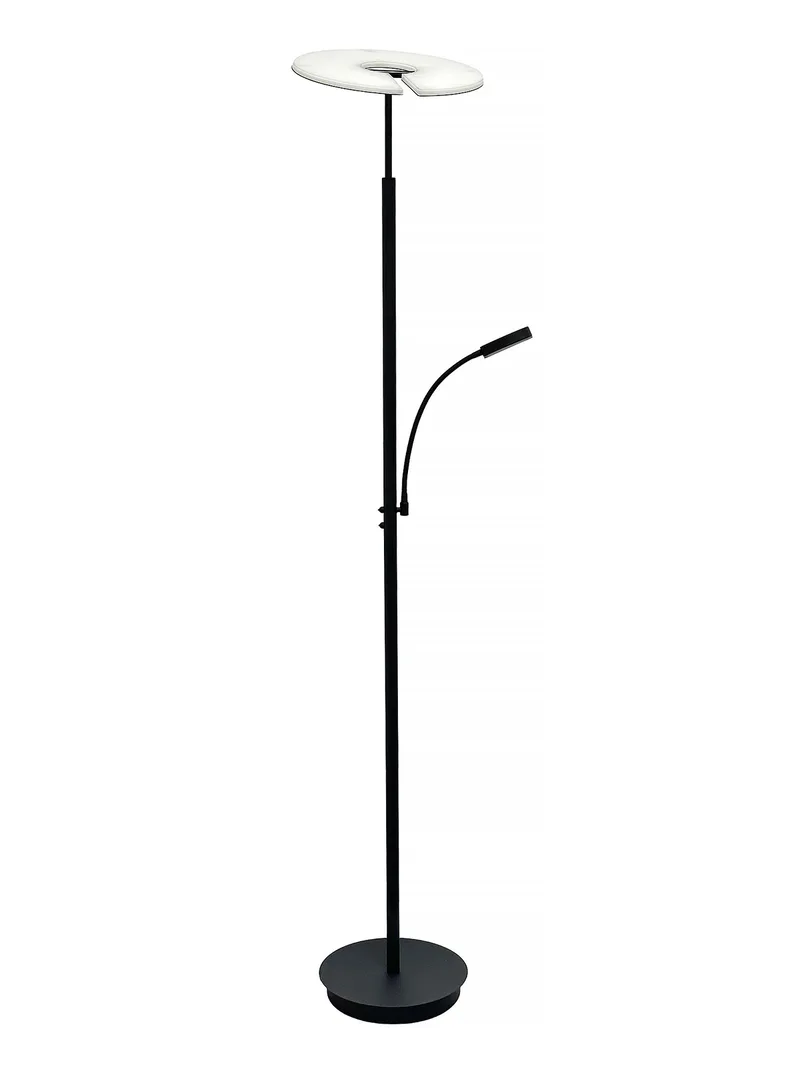 Vloerlamp Riva 2 lichts H 180 cm zwart von Artdelight – Produktfoto