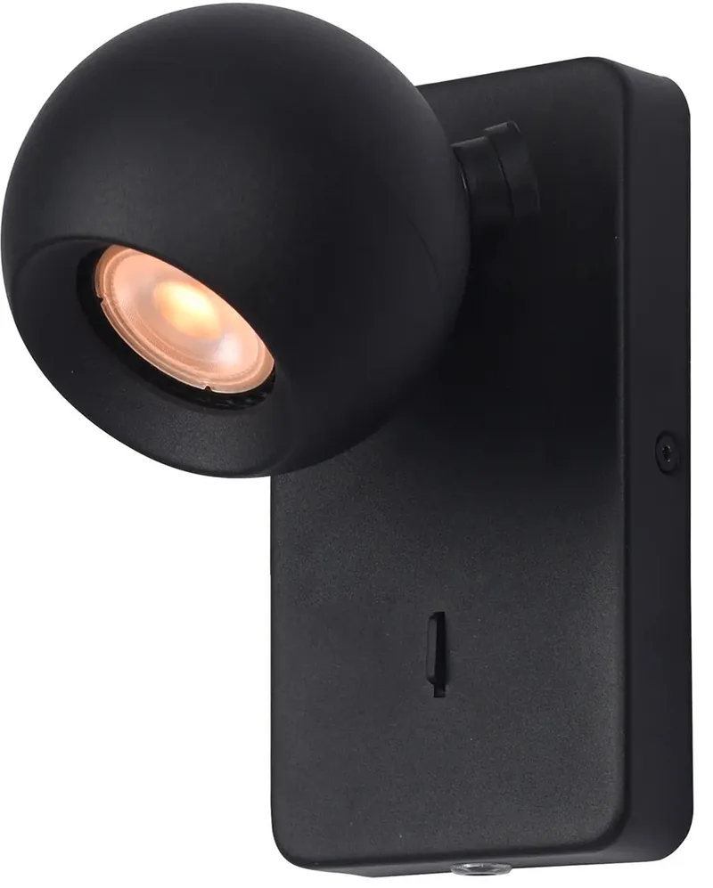 Wandlamp Bolero 1 lichts van Artdelight in Zwart – productfoto