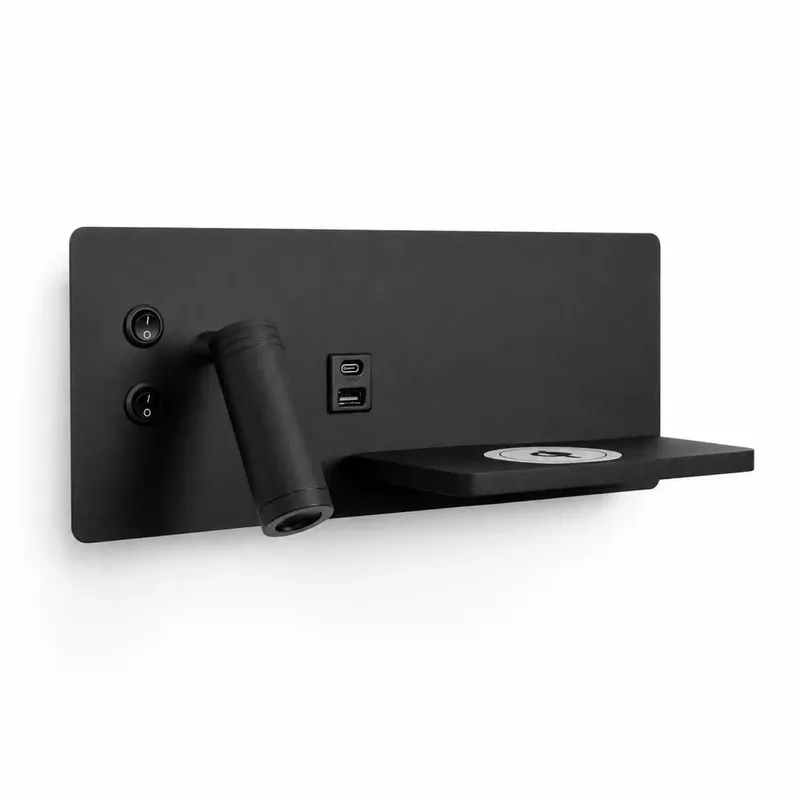 Wandlamp Charge USB links fra Artdelight i Sort – produktbillede