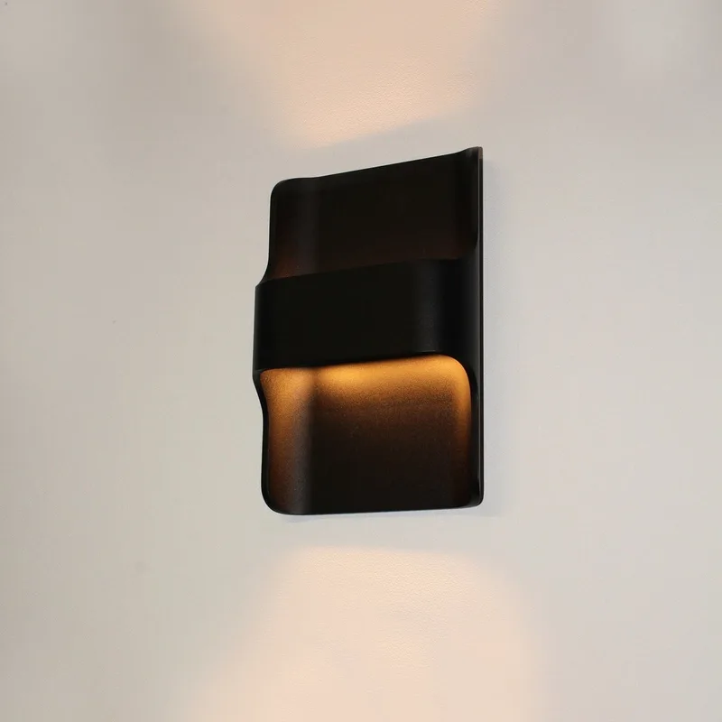 Wandlamp Dallas - 2x LED 8W 2700K - IP54 - Dimbaar de Artdelight en Noir – photo produit