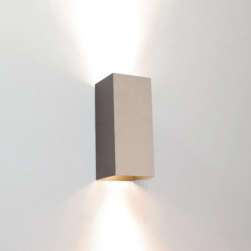 Wandlamp Dante 2 lichts 15,5 x 6,5 cm champagne von Artdelight in Gold – Produktfoto